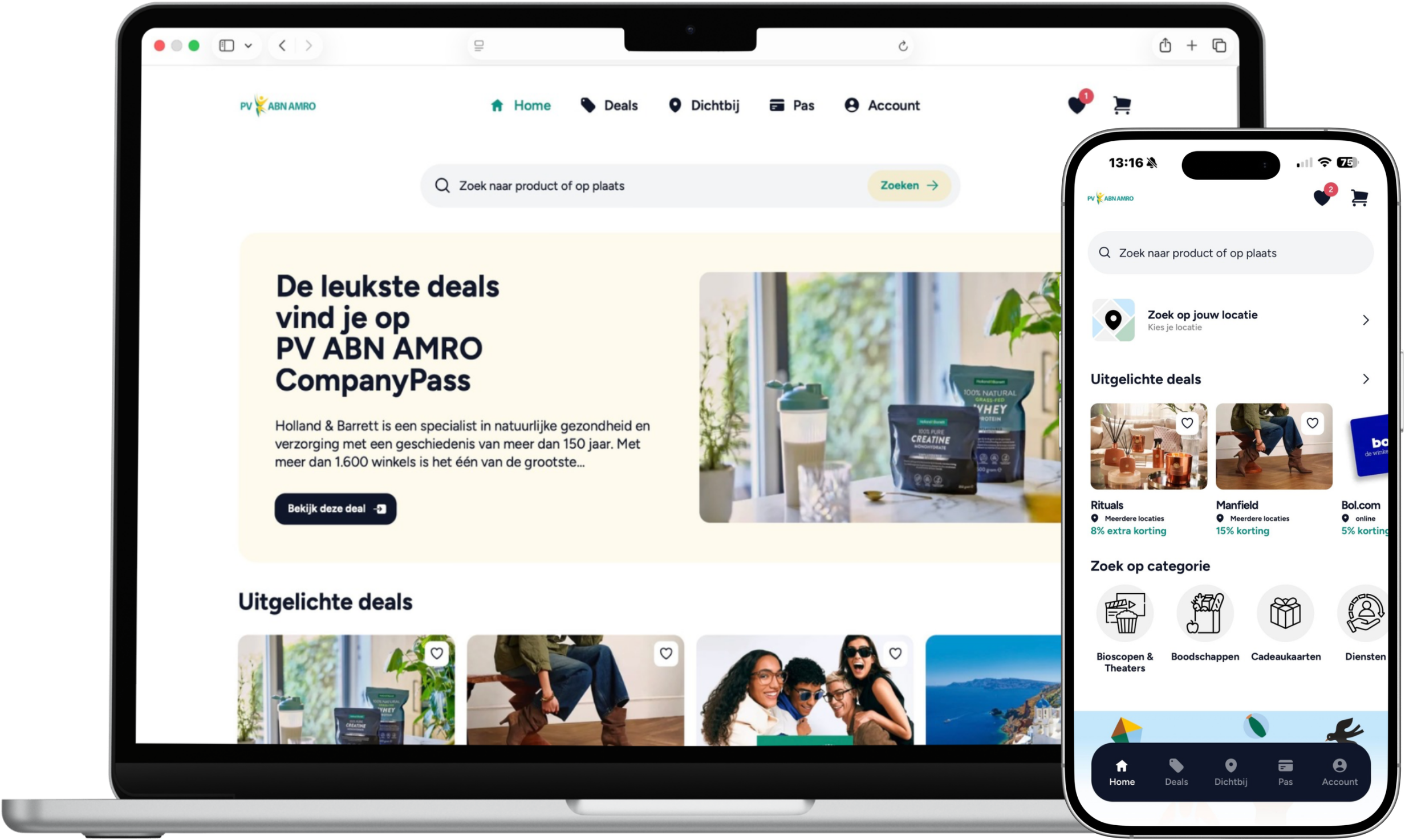 Het CompanyPass-platform op laptop en telefoon